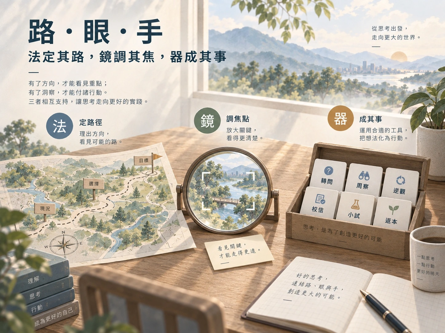 圖5｜路・眼・手：法定其路，鏡調其焦，器成其事