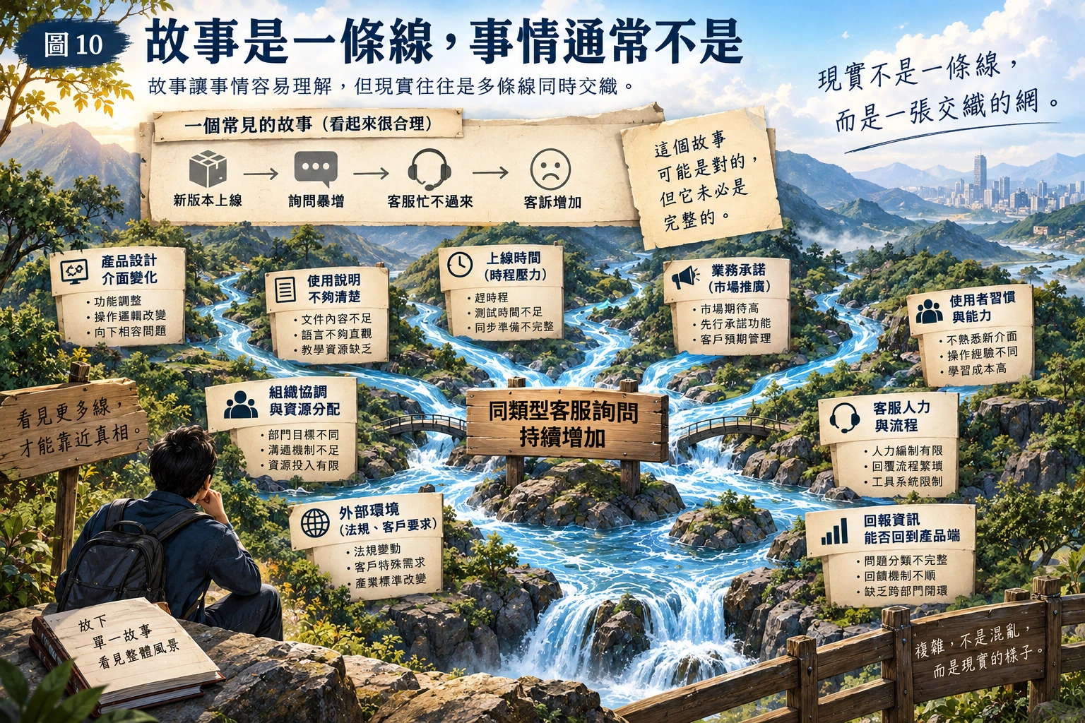 圖10｜故事是一條線，事情通常不是