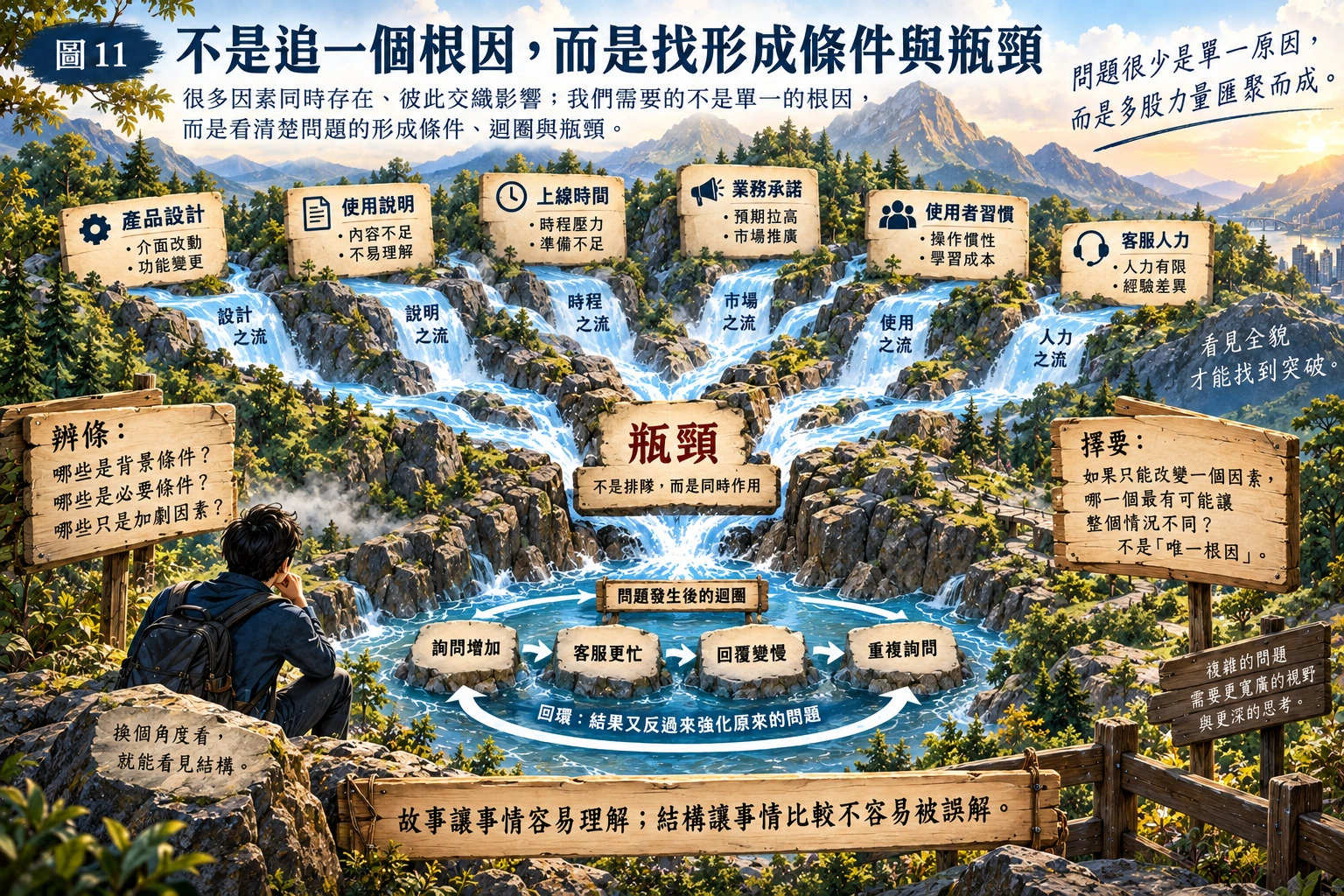 圖11｜不是追一個根因，而是找形成條件與瓶頸