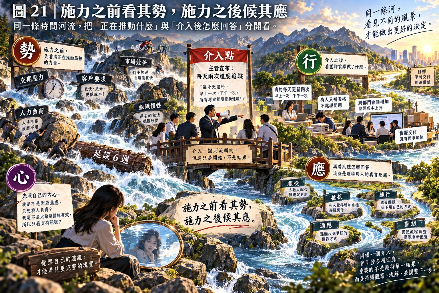 圖21｜施力之前看其勢，施力之後候其應